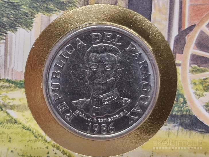 Paragvajus 50 gvaranių, 1986 KM# 169 Numizm. voke