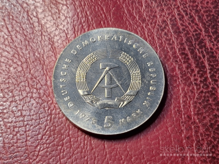 Vokietija - VDR 5 markės, 1973 KM# 43 Lilientalio