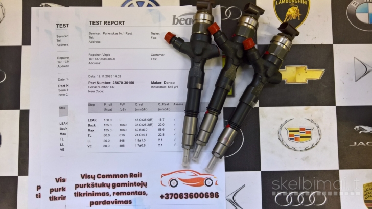 Kuro purkštukai Toyota-Hiace,Hilux. 23670-30150