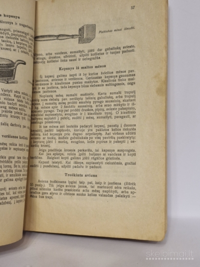 Tarpukario knyga "Ką valgome" be viršelio