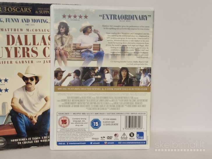DVD filmas Dallas Buyers Club vaid. Matthew McConaughey