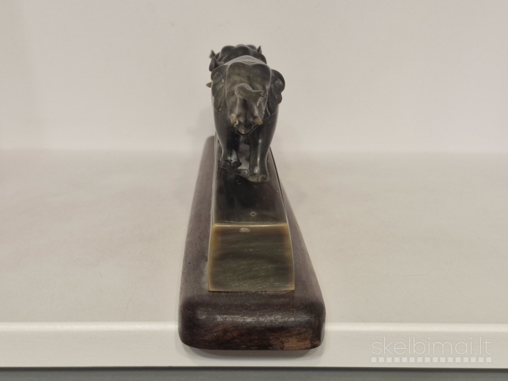 Rankų darbo dramblio procesijos skulptūra iš akmens ~ 32,5cm.