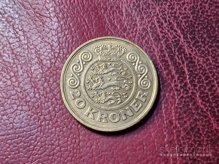 Danija 20 kronų, 1990 KM# 871