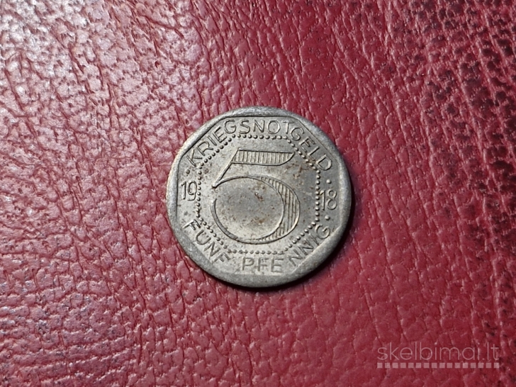 5 Pfennig 1918 Horb Notgeld Vokietija Geležis