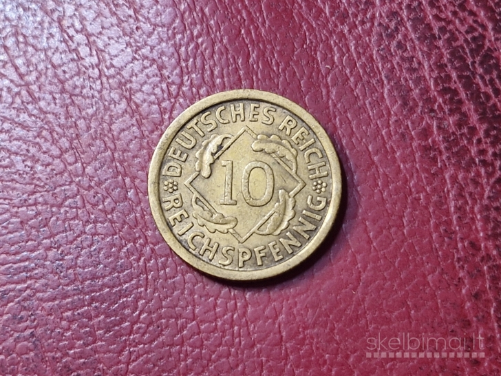 Vokietija 10 reichspfenigų, 1936J KM# 40
