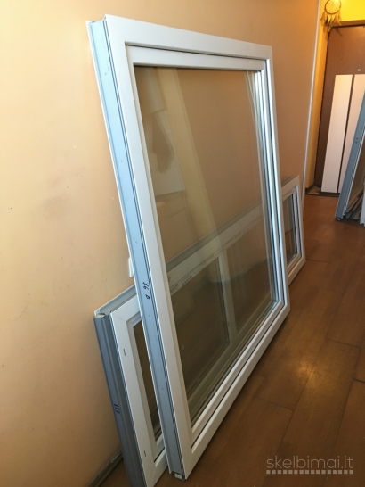 Parduodami nauji GEALAN plastikiniai langai ir durys su trigubu stiklo paketu.