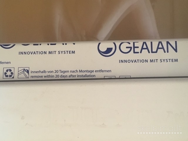 Parduodami nauji GEALAN plastikiniai langai ir durys su trigubu stiklo paketu.