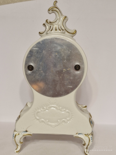 Porcelianinis rokokinis laikrodis "Original Germany" - 33cm., veikiantis