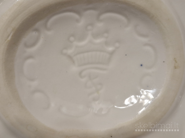 Porcelianinis rokokinis laikrodis "Original Germany" - 33cm., veikiantis