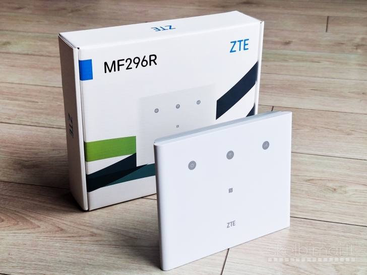 4G+ LTE modemas ZTE MF296R su maitinimo blokeliu