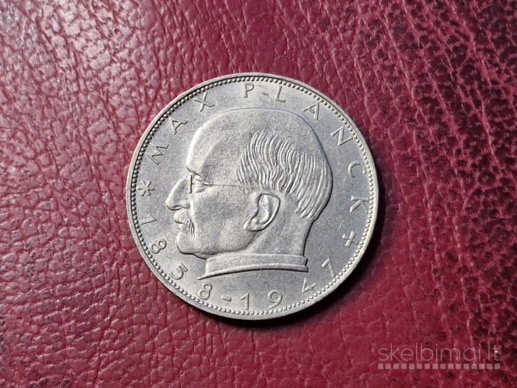 Vokietija 2 markės, 1967J KM# 116 Maksas Plankas