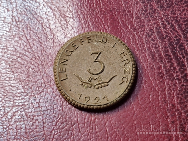 3 Mark 1921 Lengefeld im Erzgebirge Notgeld
