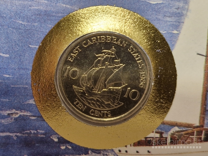 Rytų Karibų valstybės 10 centų, 1986 KM# 13 N.voke