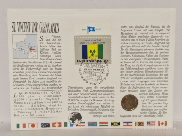 Rytų Karibų valstybės 10 centų, 1986 KM# 13 N.voke