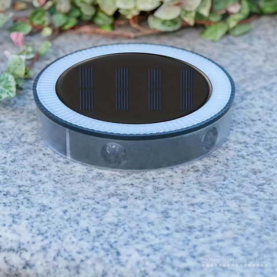 LED saulės energijos lauko ir sienos šviestuvas su 6 LED (1 vnt.)