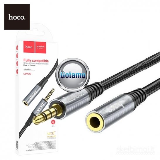 646 AUX 3.5mm į AUX 3.5mm lizdą laidas 2 metrai Hoco