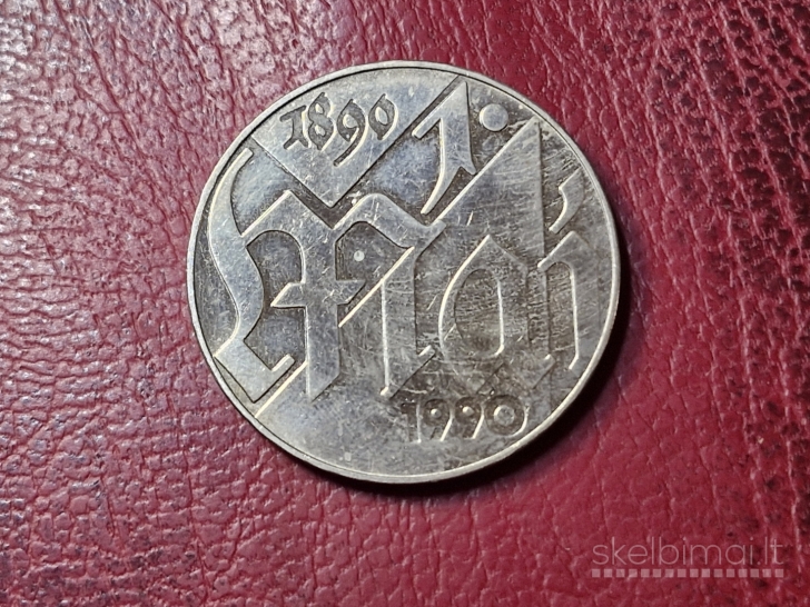 Vokietija - VDR 10 markių, 1990 KM# 136 darbo