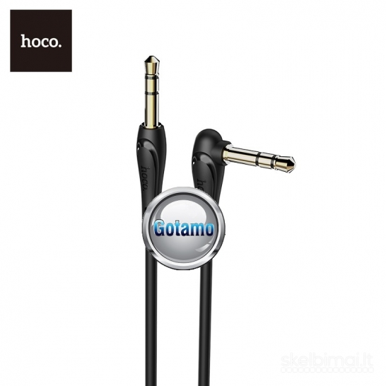 647 AUX 3.5mm į AUX 3.5mm laidas 1 metras Hoco su 90 laipsnių kampu