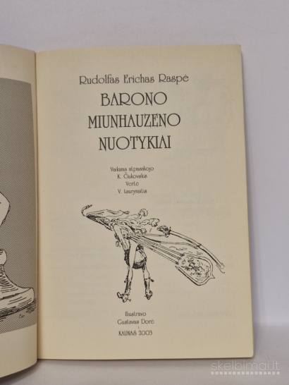 Knyga Rudolfas Erichas Raspė Barono Miunhauzeno nuotykiai