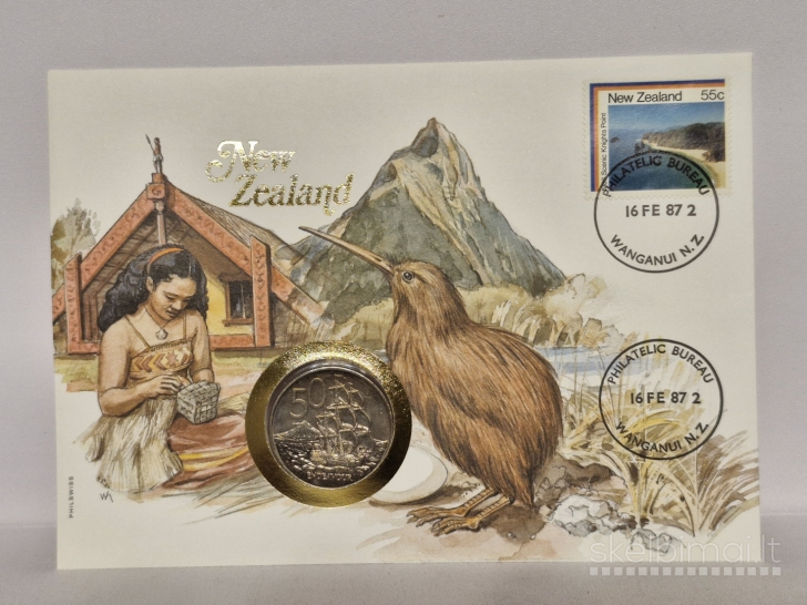 Naujoji Zelandija 50 centų, 1982 KM# 37 Numiz.voke