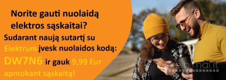 Elektrum nuolaidos kodas DW7N6 - nuolaida 9,99 Eur
