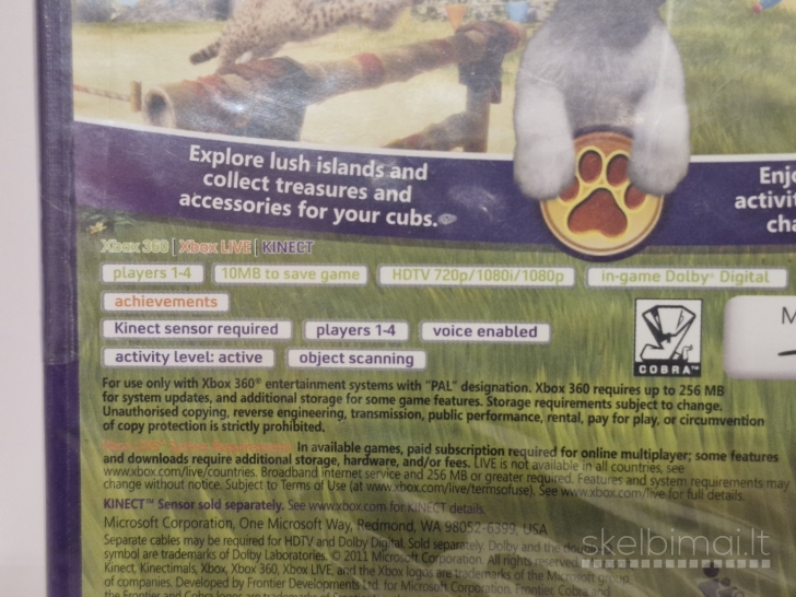 Žaidimas Kinectimals: Now with Bears PAL Xbox 360