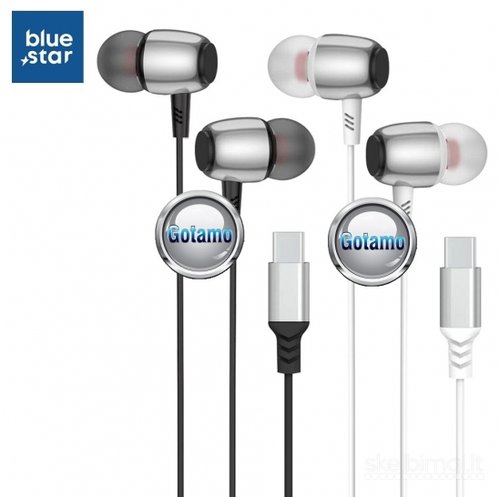 651 Type-C ausinės Blue Star su DAC čipu WWW.GOTAMO.LT