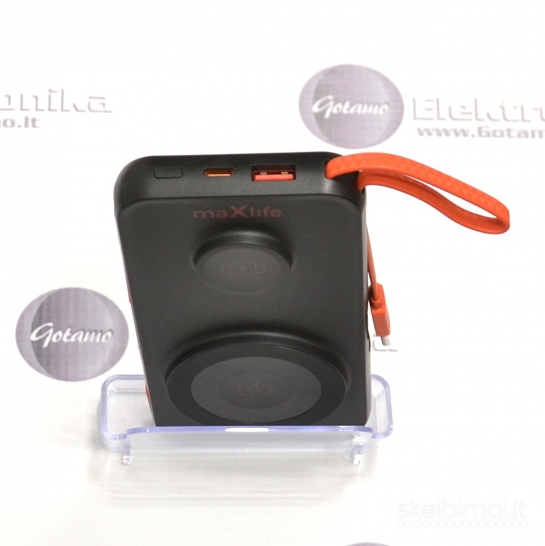 652 10000mAh 15W MagSafe MaXlife belaidė išorinė baterija (Power Bank)