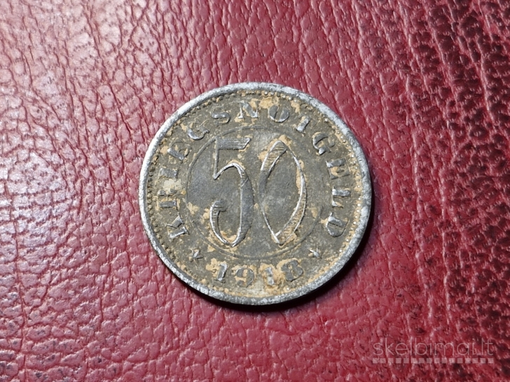 50 Pfennig 1918 Reutlingen Notgeld Vokietija Zn