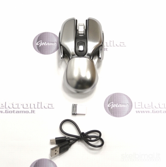 654 Pelė žaidimams bevielė 1600DPI Hoco įkraunama WWW.GOTAMO.LT