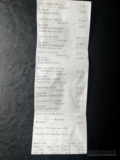 Klausos aparatai Sonic Enchant Se Bte 105