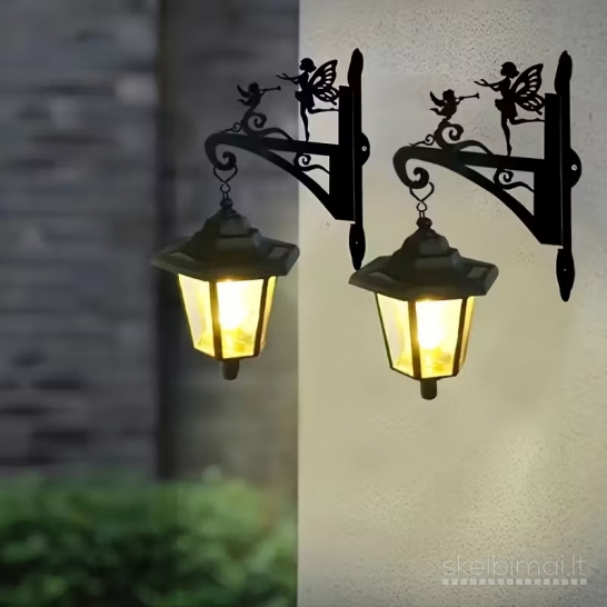 Dekoratyviniai sieniniai kabliukai su fėjų siluetu – 2 vnt., juodos spalvos