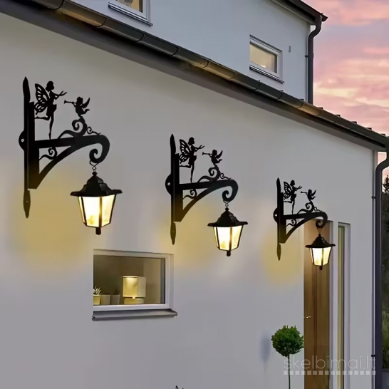 Dekoratyviniai sieniniai kabliukai su fėjų siluetu – 2 vnt., juodos spalvos