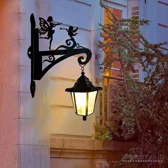 Dekoratyviniai sieniniai kabliukai su fėjų siluetu – 2 vnt., juodos spalvos