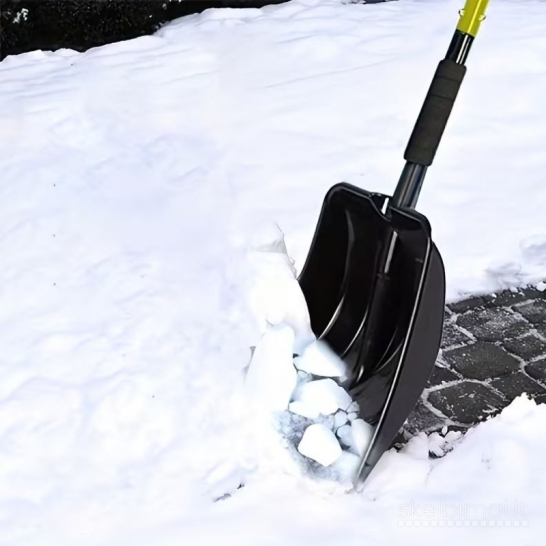 Teleskopinis sniego kastuvas su patogia D formos rankena