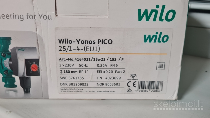 Cirkuliacinis siurblys WILO YONOS PICO 25/1-4 ,180.