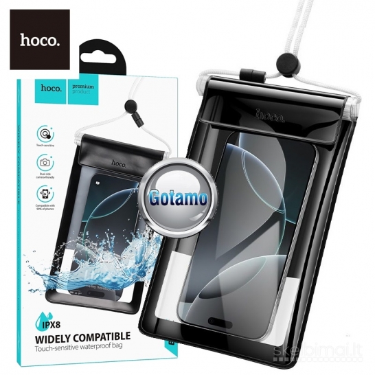 656 Vandeniui atsparus dėklas telefonams Hoco IPX8 WWW.GOTAMO.LT