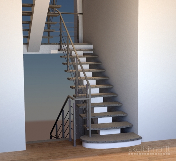 Laiptai, tvorelės, terasos