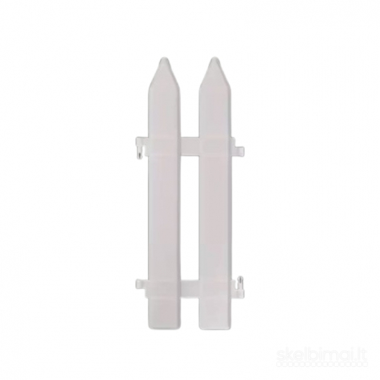 Plastikinė dekoratyvinė sodo tvorelė – baltos spalvos (12 × 29 cm)