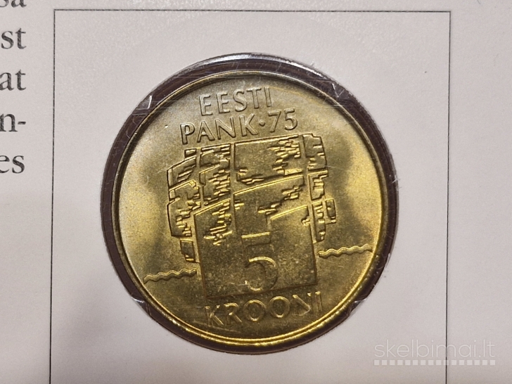 Estija 5 kronos, 1994 KM# 30 banko 75 Numizm. voke