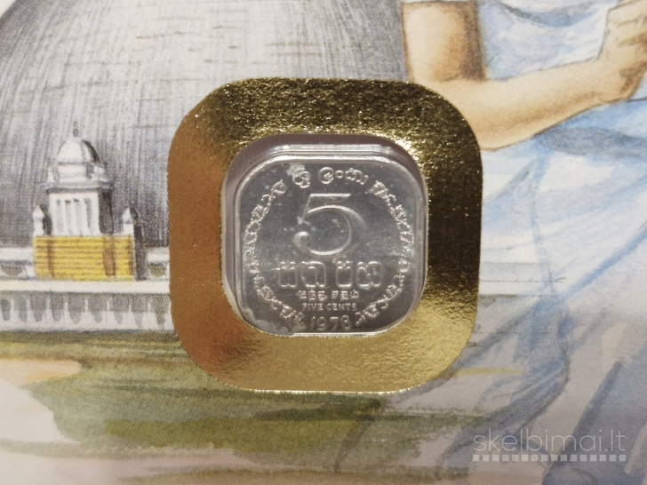 Šri Lanka 5 centai, 1978 KM# 139a Numizmatin. voke