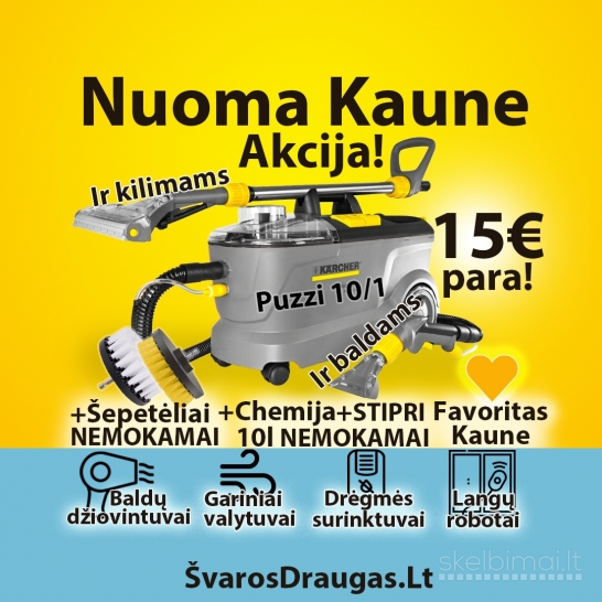 Plaunamo siurblio nuoma Kaune