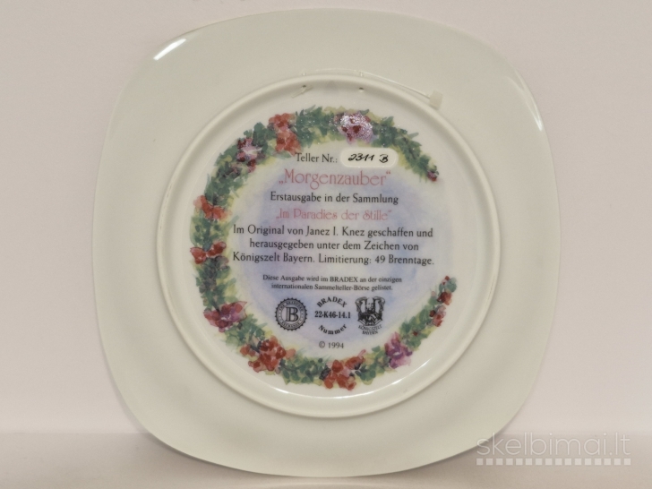 Kolekcinė dekoratyvinė lėkštė "Morgenzauber" 1994