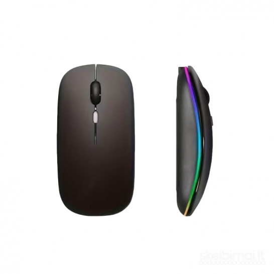 Belaidė įkraunama pelė – LED apšvietimas, USB-C, Bluetooth ryšys