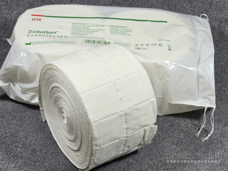 Celiuliozės servetėlės lakui ir lipnumui valyti