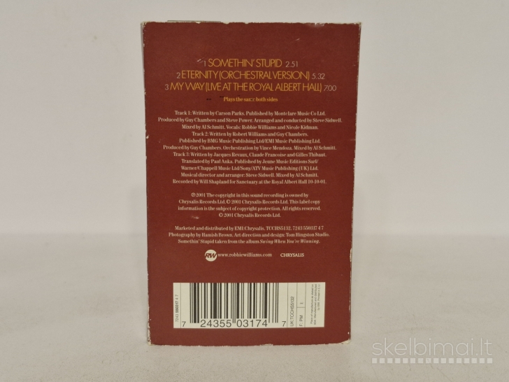 Audio kasetė Robbie Williams And Nicole Kidman ‎– Somethin' Stupid