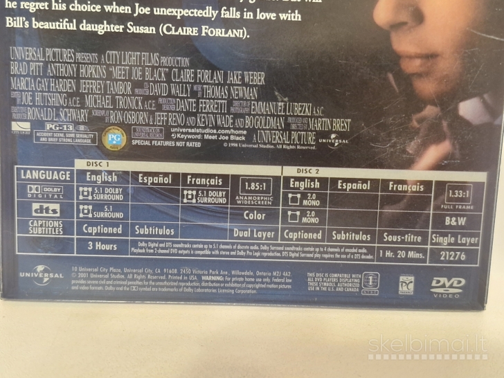 DVD filmas Meet Joe Black Ultimate Edition