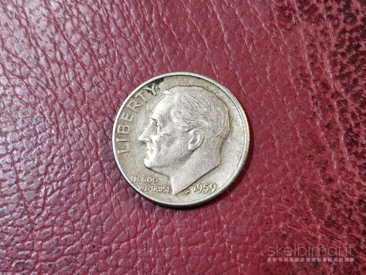 JAV 1 daimas, 1959D KM# 195 AG 0.900 Ruzvelto daim