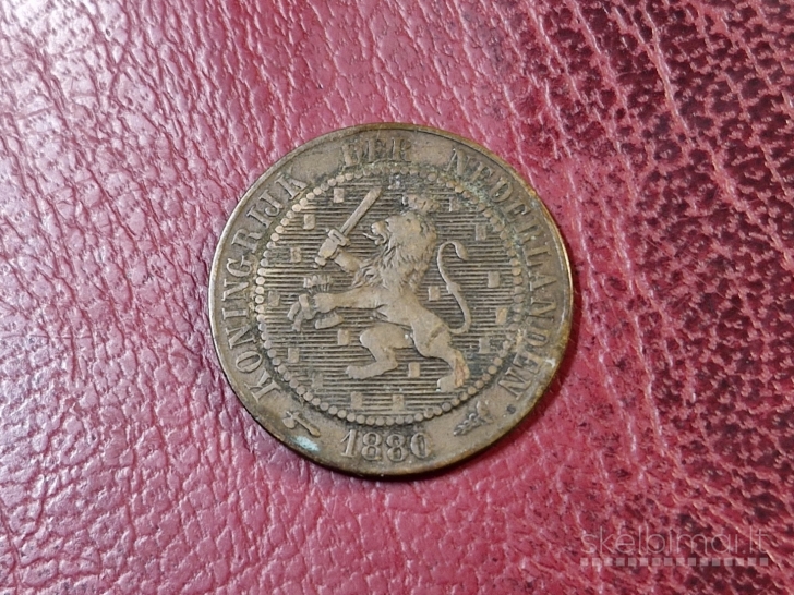 Nyderlandai 2½ cento, 1880 KM# 108