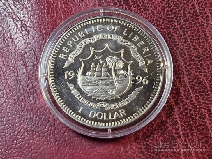 Liberija 1 doleris, 1996 KM# 569 Jūros gyvybės